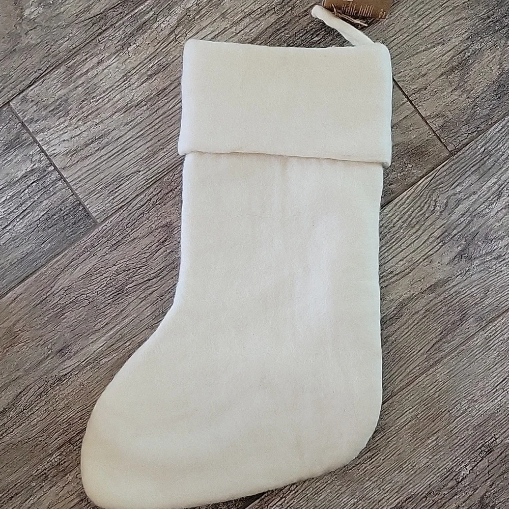 West Elm Dinosaur Brontosaurus Felted Wool Chrismas Stocking Handmade Nepal NWT